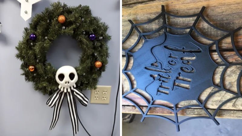 3d printed halloween wreathes