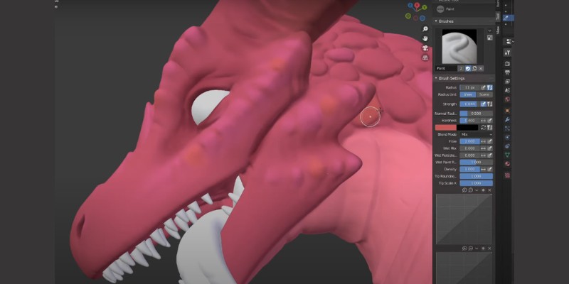 A 3D sculpted dragon