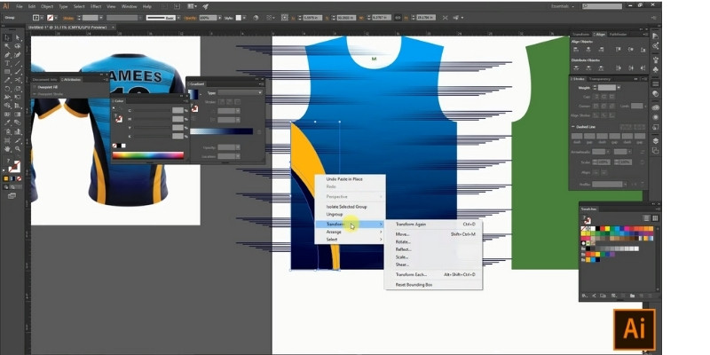 Designing for sublimation printing in Adobe Illustrator
