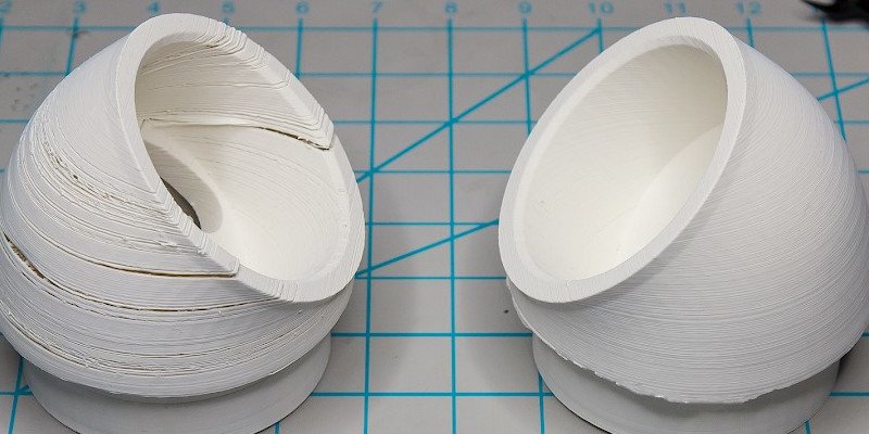 Poor 3D printed ASA versus perfect