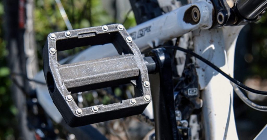 Nylon carbon fiber filament bike pedal finished