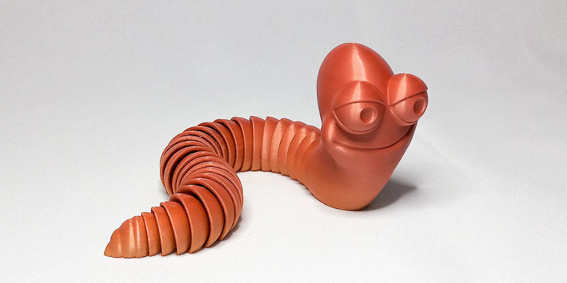 A 3D printed worm