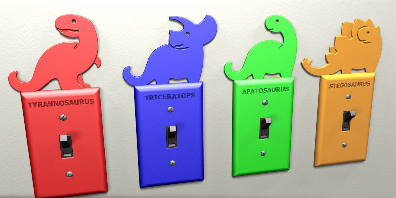 Dino Light Switch Covers
