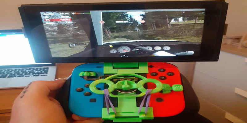 Switch Portable Steering Wheel 3D Printed