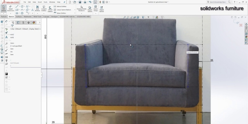 designing upholstery chair in solidworks