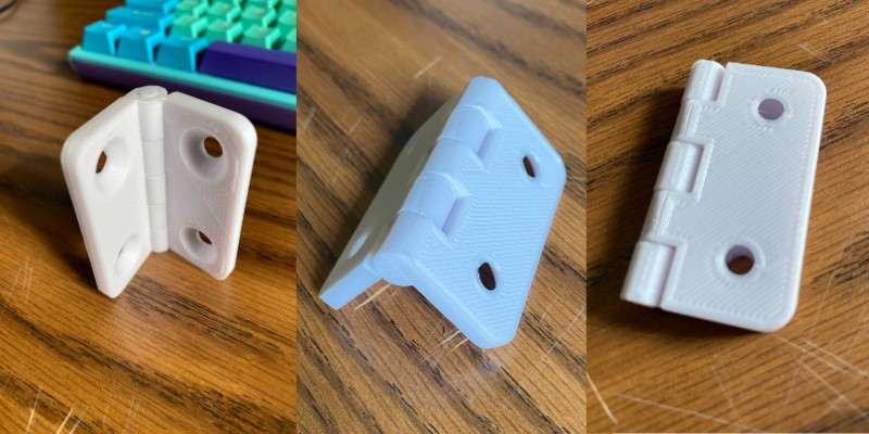 3D printed hinge using Sunlu recycled PLA filament