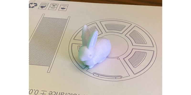 3D printed rabbit using Sunlu recycled PLA filament