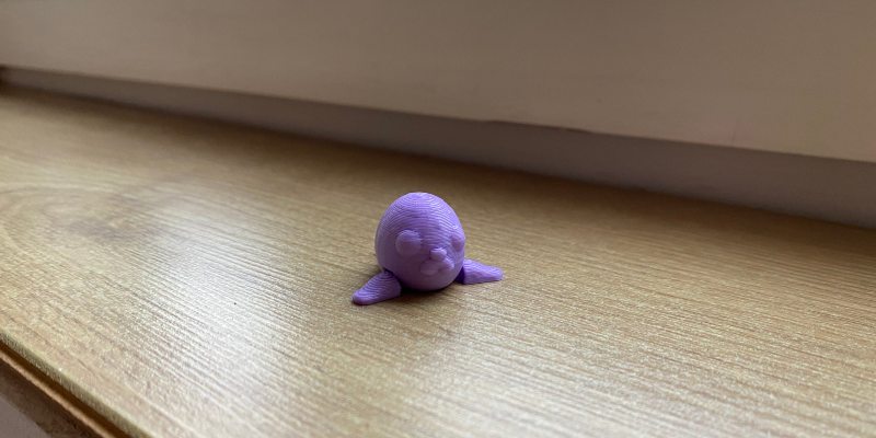 Fun seal kids toy 3D printed with the Toybox 3D printer