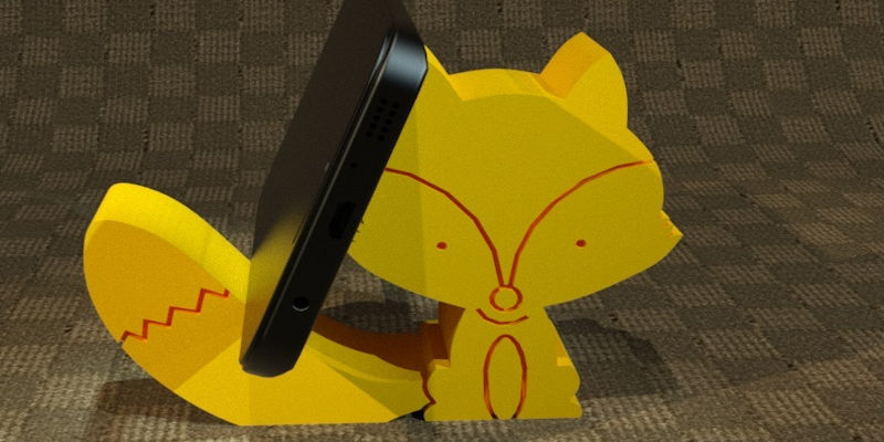 3D Printed Phone Stand Fox